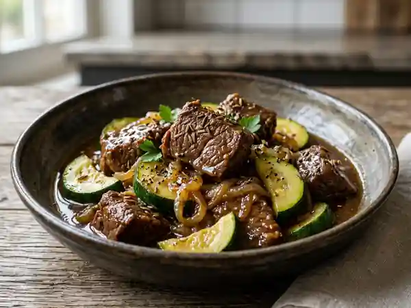 Bœuf fondant aux courgettes et cumin - Photo de présentation