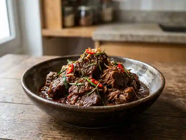 Bœuf rendang fondant à la citronnelle - Photo de présentation