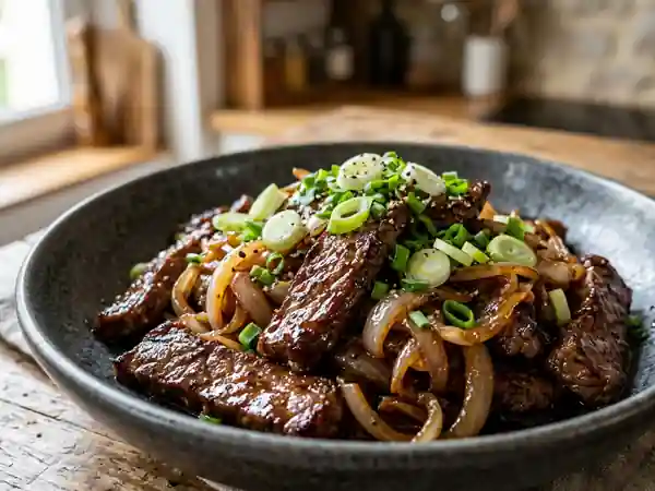 Bœuf sauté aux échalotes et gingembre - Photo de présentation