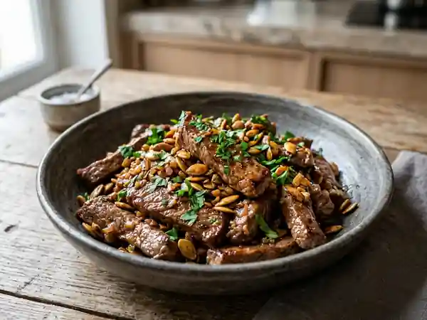 Émincé de bœuf au soja et courge grillée - Photo de présentation