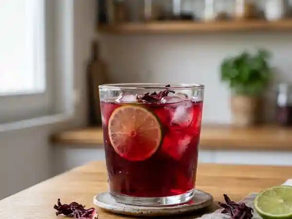 Boisson rafraîchissante à l'hibiscus (fleur de Jamaïque) - Photo de présentation