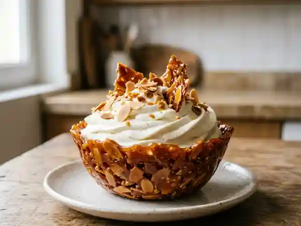 Bol gourmand de nougatine croustillante et crème onctueuse - Photo de présentation