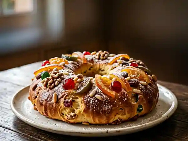 Bolo Rei Moelleux aux Fruits Confits et Noix - Photo de présentation