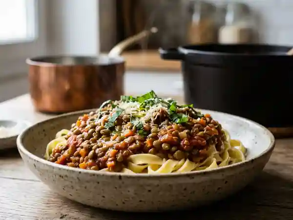 Bolognaise de lentilles fondante - Photo de présentation