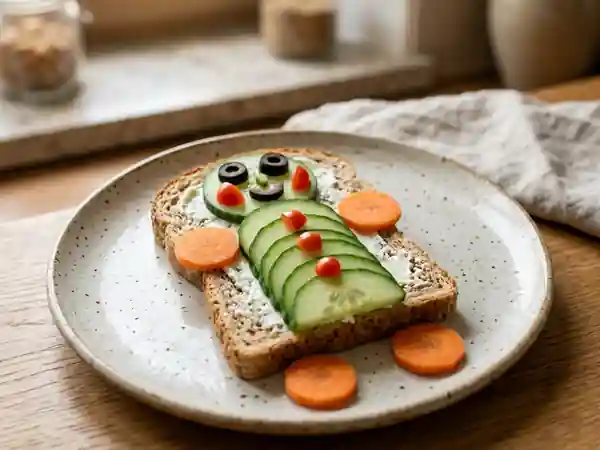 Bonhomme craquant fromage et légumes frais - Photo de présentation