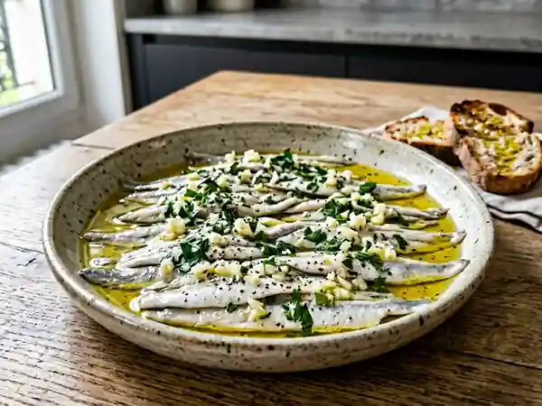 Boquerones marinés au vinaigre : recette facile et savoureuse - Photo de présentation