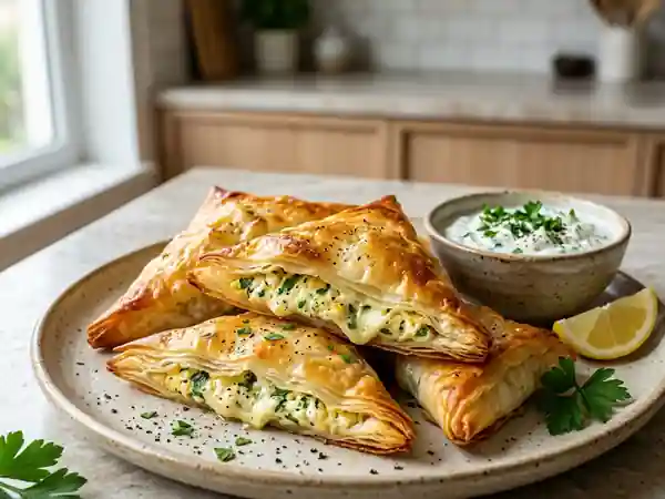 Börek turc au fromage de chèvre : recette facile et savoureuse - Photo de présentation