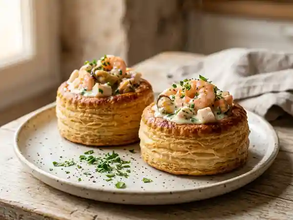 Bouchées à la reine aux fruits de mer : recette gourmande et facile - Photo de présentation