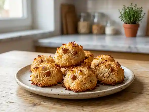 Bouchées coco-miel croquantes aux amandes - Photo de présentation