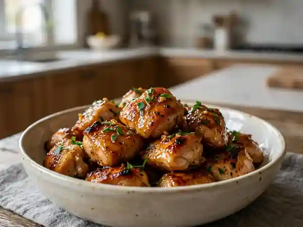 Poulet rôti laqué au miel et paprika - Photo de présentation