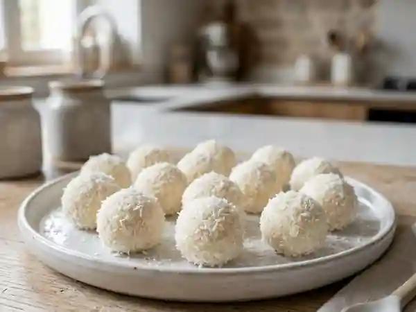 Bouchées fondantes à la noix de coco - Photo de présentation