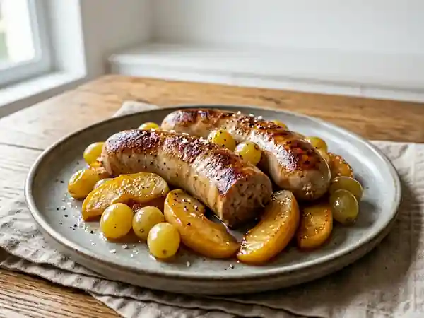Boudin blanc caramélisé aux fruits d'automne - Photo de présentation