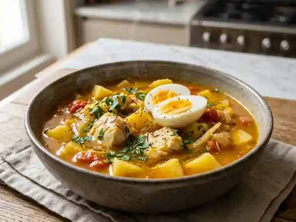 Bouillabaisse de pommes de terre aux œufs : recette savoureuse et réconfortante - Photo de présentation