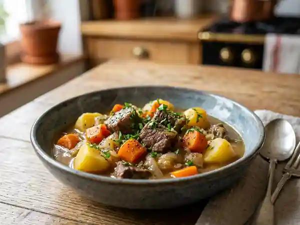 Bouilli raccommodé savoureux : recette facile et réconfortante - Photo de présentation
