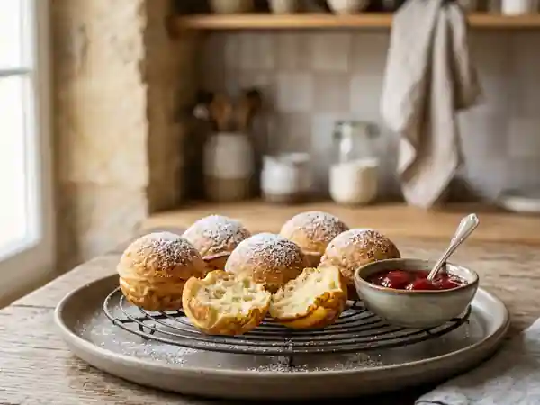 Ableskiver danois : nuages sucrés à la confiture - Photo de présentation