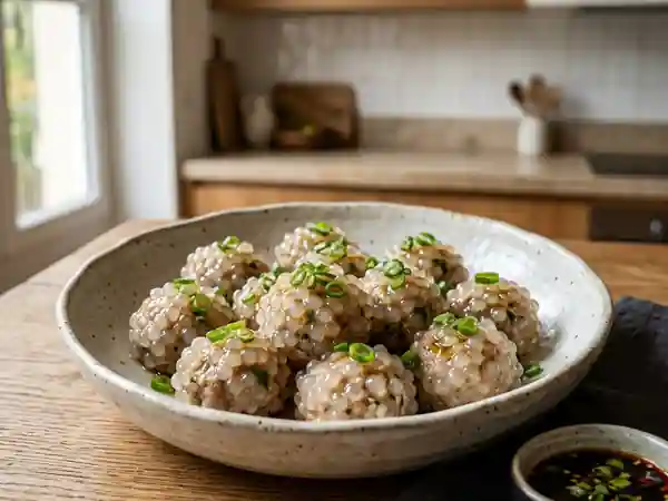 Boulettes de porc perlées au gingembre - Photo de présentation