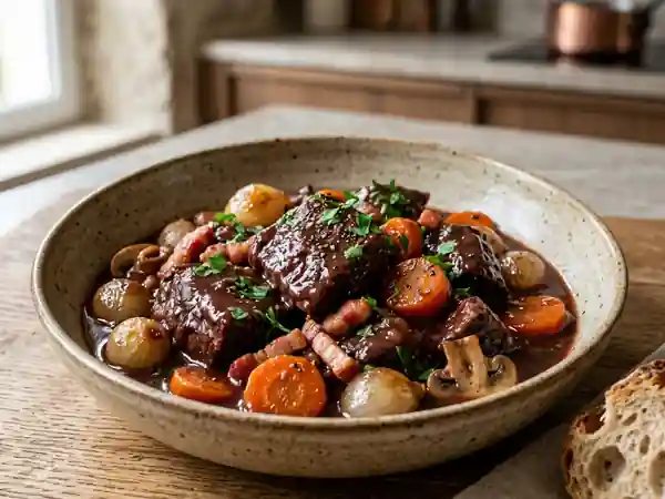 Joue de bœuf fondante au vin rouge - Photo de présentation