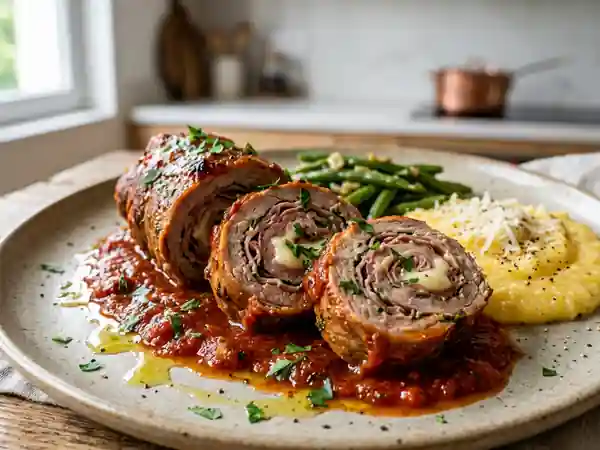 Braciola fondante au pecorino et sauce tomate - Photo de présentation