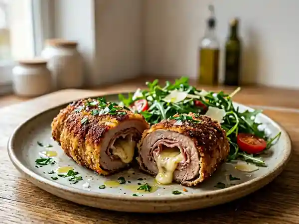 Bracioles de veau croustillantes au parmesan - Photo de présentation