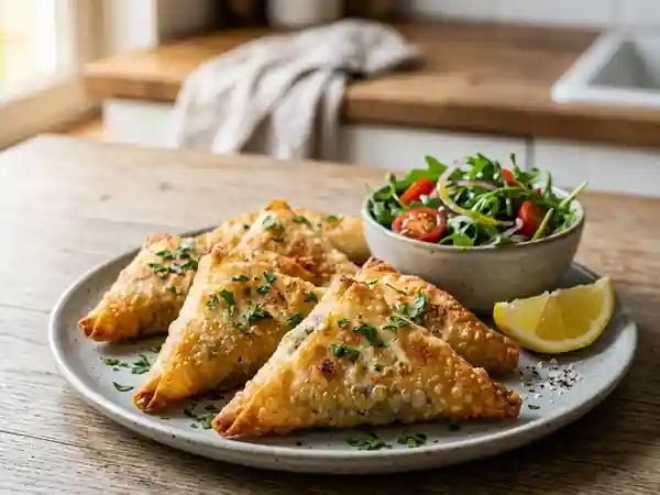 Bricks croustillantes au bœuf et fromage fondu - Photo de présentation