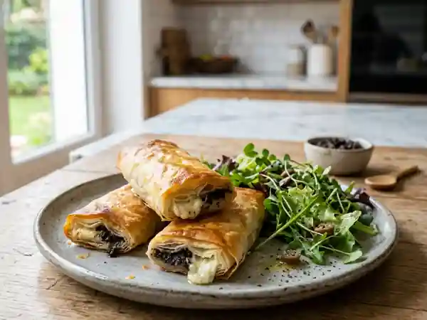 Bricks croustillants au chèvre frais et tapenade maison - Photo de présentation