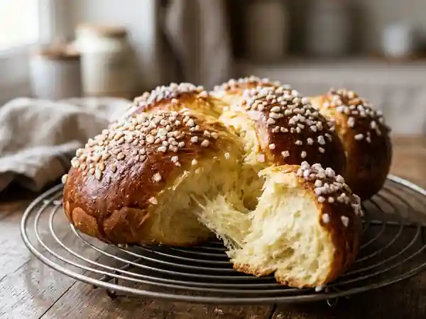 Brioche au sucre moelleuse et filante - Photo de présentation