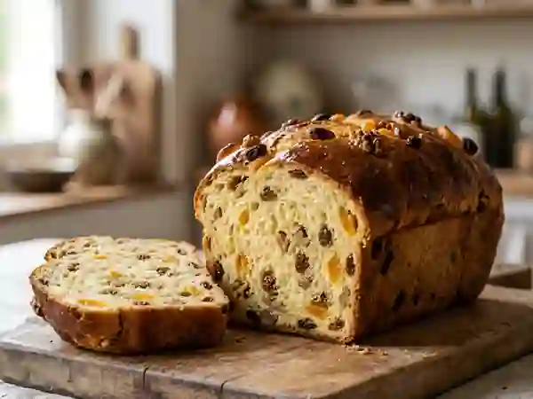Brioche moelleuse aux éclats de fruits secs - Photo de présentation