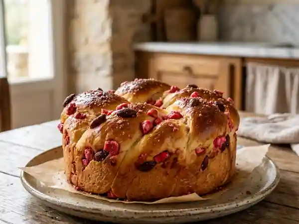 Brioche Moelleuse aux Pralines Roses - Photo de présentation