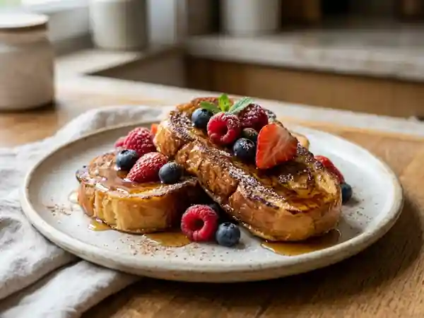 Brioche perdue fondante à la cannelle - Photo de présentation
