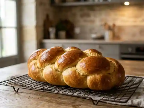 Brioche tressée dorée et mie filante - Photo de présentation