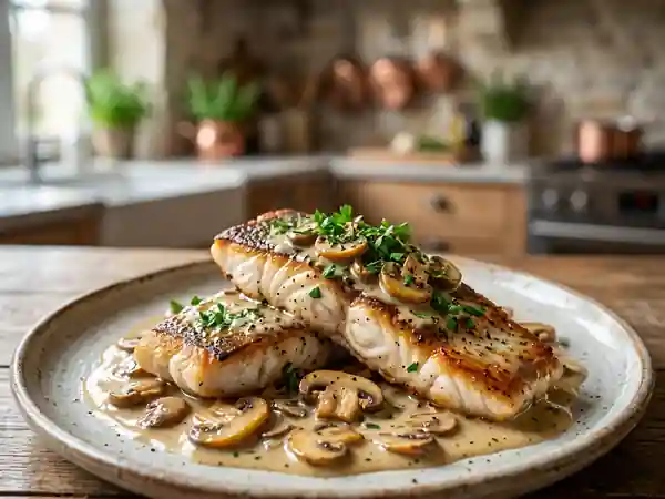 Brochet fondant à la crème et au vin blanc - Photo de présentation