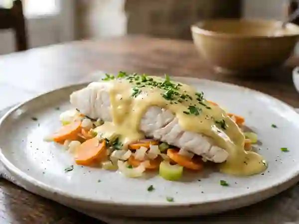 Brochet fondant, émulsion nantaise au citron - Photo de présentation