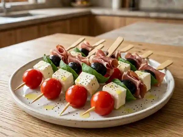 Piques Apéritives Jambon Cru et Mozzarella - Photo de présentation