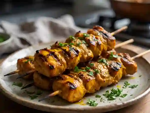 Brochettes de mouton fondantes au safran - Photo de présentation