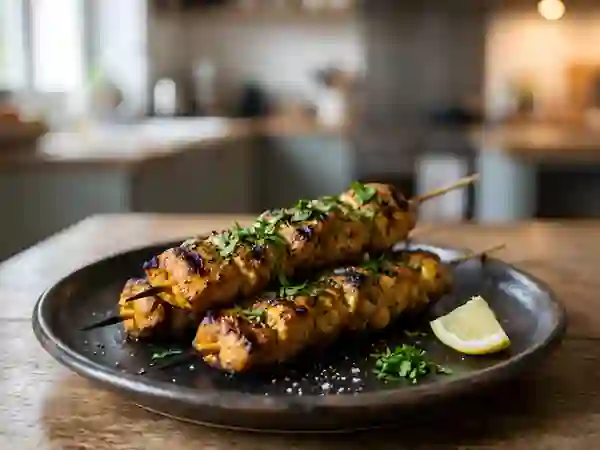 Brochettes de Poulet Fondantes au Curry - Photo de présentation
