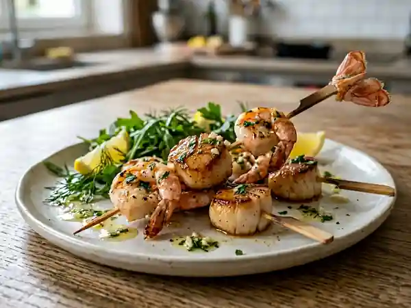 Langoustines et Saint-Jacques Grillées au Citron - Photo de présentation
