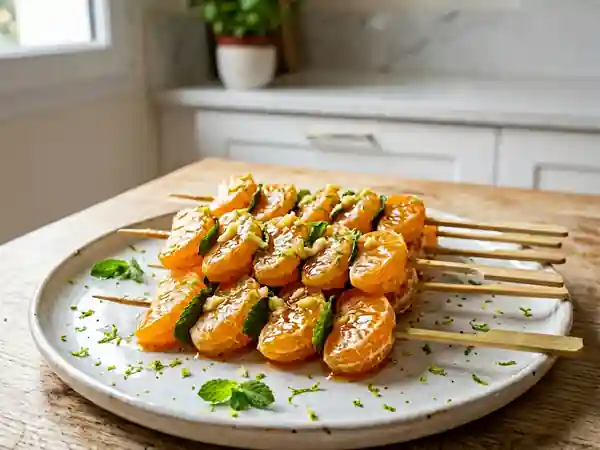 Mandarines laquées au miel et gingembre frais - Photo de présentation