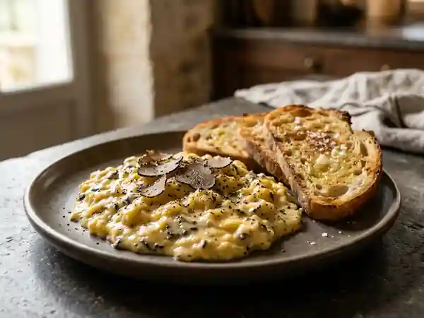 Brouillade à la truffe noire fondante - Photo de présentation