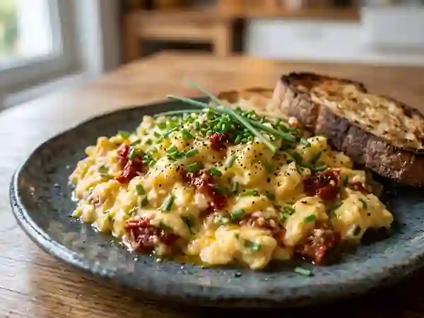Brouillade tomate et ciboulette - Photo de présentation