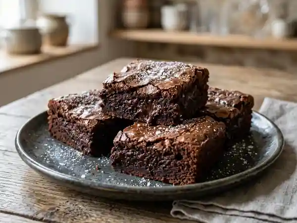 Brownie au chocolat fondant pour une personne - Photo de présentation