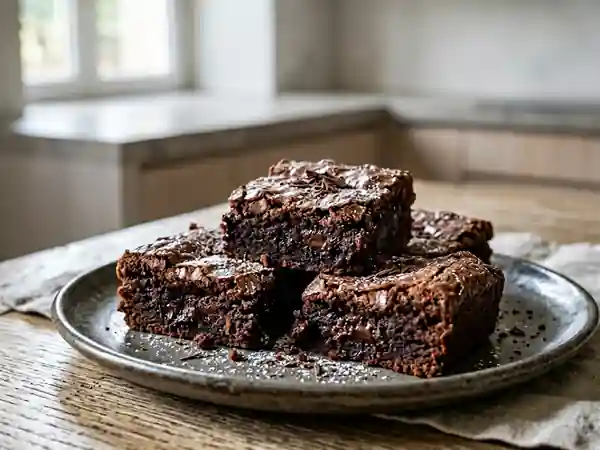 Brownie au chocolat rapide et fondant pour une personne - Photo de présentation