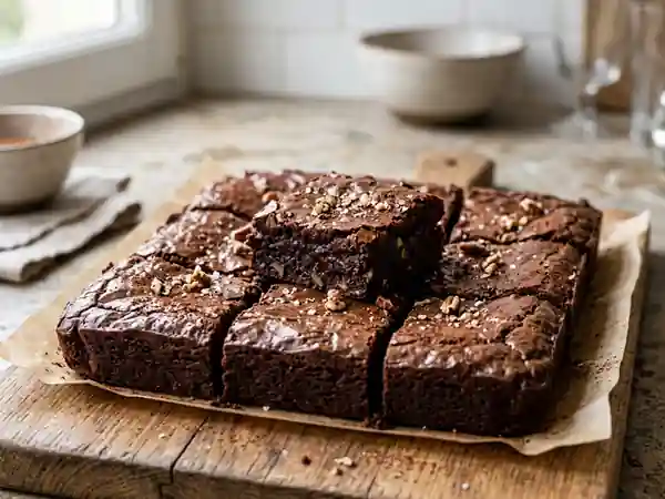 Brownie fondant au chocolat noir intense - Photo de présentation