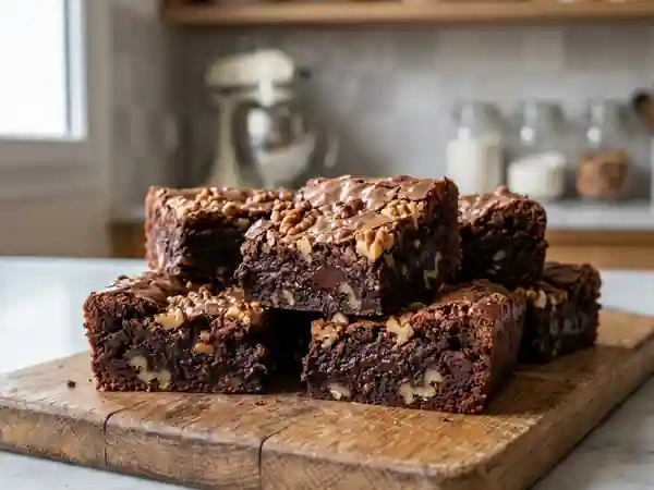 Brownies Fondants aux Noix : Recette Gourmande et Facile - Photo de présentation