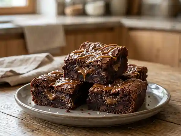 Brownie Fondant au Caramel Beurre Salé - Photo de présentation