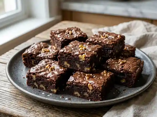 Brownies moelleux aux noix croquantes : recette gourmande et facile - Photo de présentation