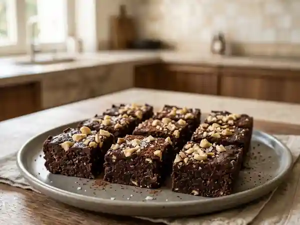 Brownies crus fondants cacao et dattes - Photo de présentation