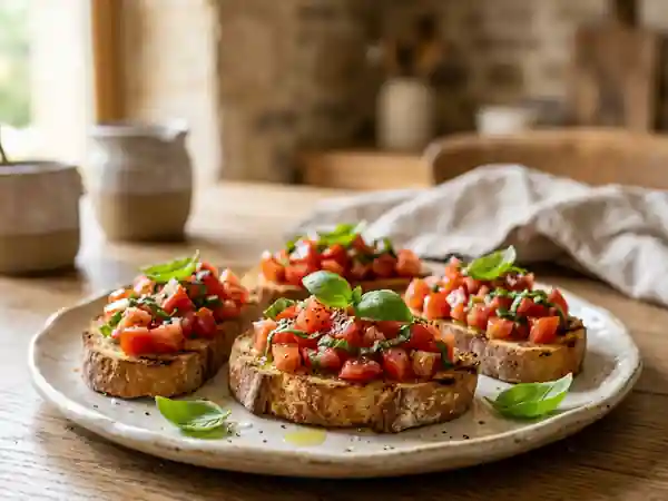 Bruschetta Italienne Authentique : Recette Facile et Savoureuse - Photo de présentation