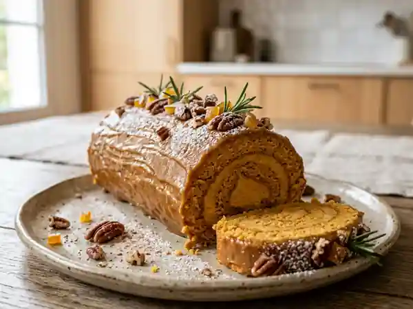 Bûche fondante à la patate douce et cannelle - Photo de présentation