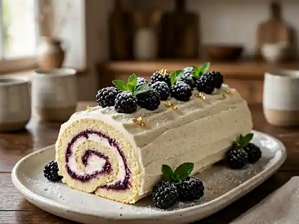 Bûche Moelleuse Mûre et Vanille Intense - Photo de présentation