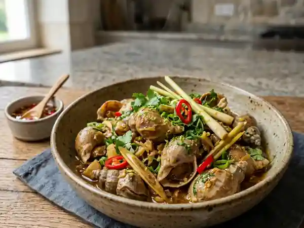 Bulots sautés à la citronnelle et gingembre - Photo de présentation